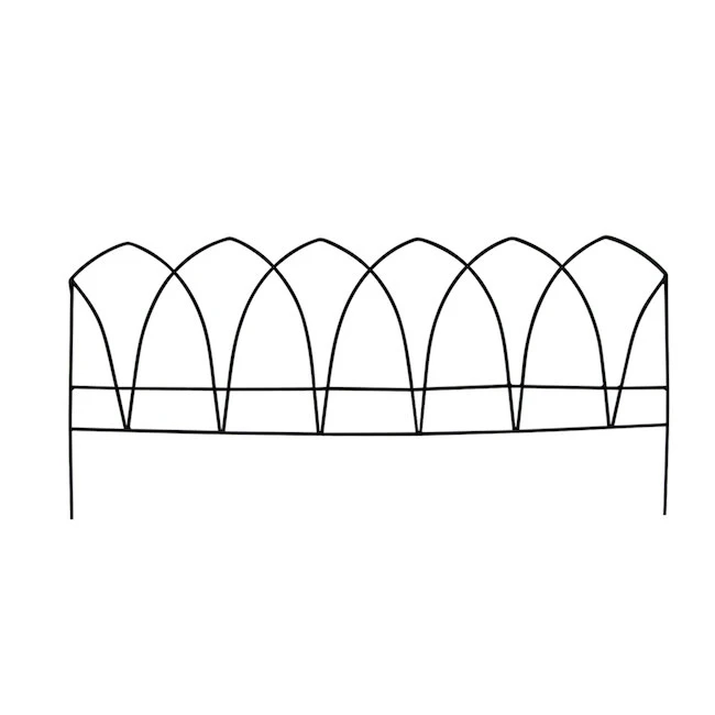 Fence Border Hastings Arch 29x13 Black Metal 3 Fence Border Hastings Arch 29x13 Black Metal