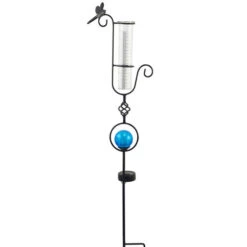 Rain Gauge Dragonfly W/Blue Orb Solar 8x3x35 (#7)