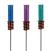 Rain Gauge/Garden Stake ColoredTube W/Spiral Base Glass/Metal 28"H (#7C) 2 Rain Gauge/Garden Stake ColoredTube W/Spiral Base Glass/Metal 28"H (#7C) -ANZ Trees Shop rain gauge garden stake colored tube w spiral base