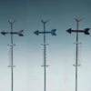 Rain Gauge Stake Bird Arrow Asst Glass/Metal Asst 36"H (#1) 2 Rain Gauge Stake Bird Arrow Asst Glass/Metal Asst 36"H (#1) -ANZ Trees Shop rain gauge stake bird arrow asst glass metal asst