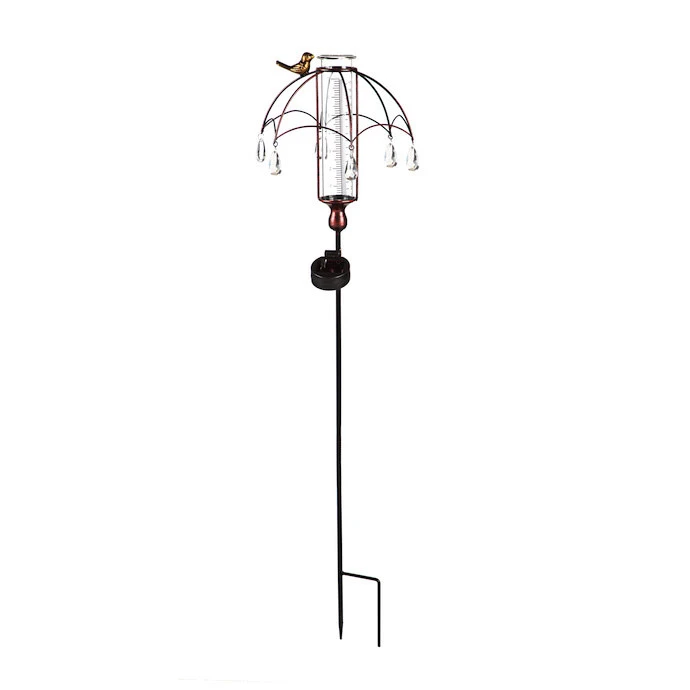 Rain Gauge Stake Solar Umbrella W/Bird Metal/Glass 9x36 4 Rain Gauge Stake Solar Umbrella W/Bird Metal/Glass 9x36 - Image 2